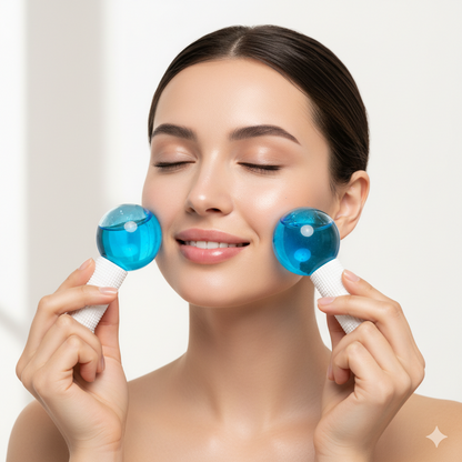 Masajeador facial con refrigeración